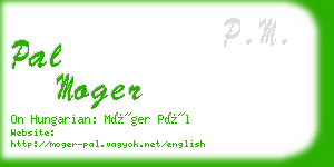 pal moger business card